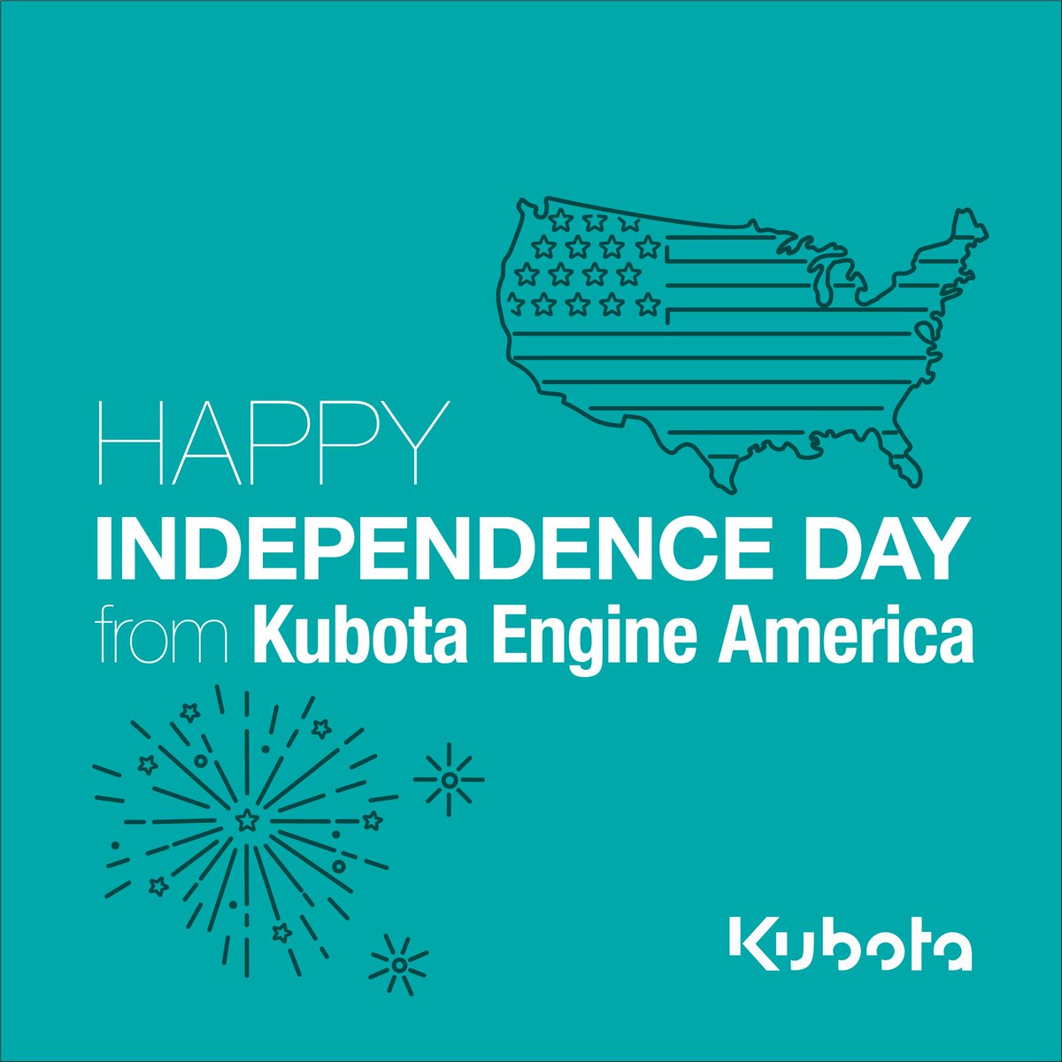 Happy Independence Day from all of us at Kubota Engine America! 🎆