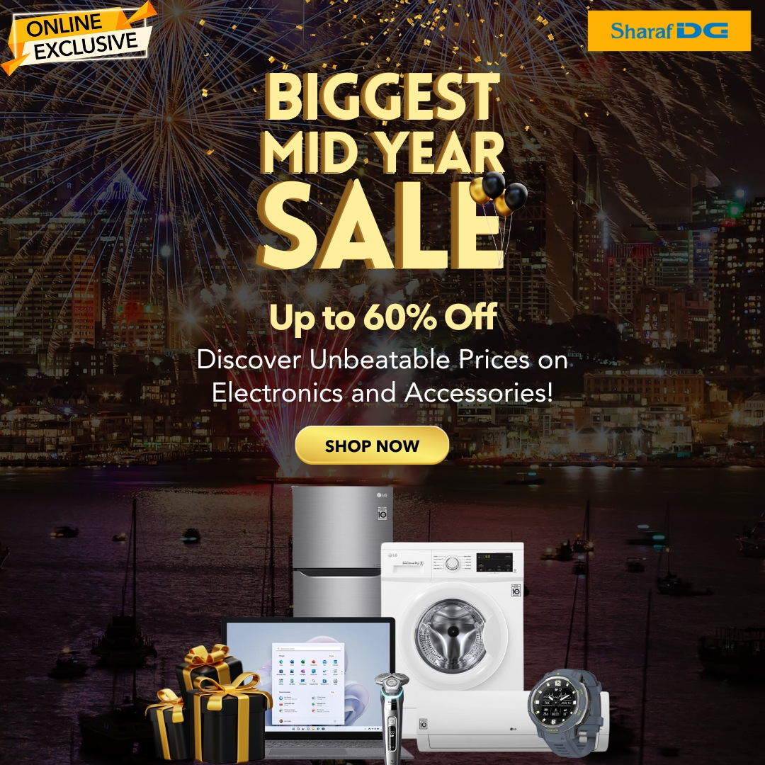 SharafDG's tweet photo. ONLINE EXCLUSIVE: Get ready for jaw-dropping discounts of up to 60% off on all your favorite electronics and accessories. Don't miss out on the Biggest Mid-Year Sale at https://t.co/SViJjpxGc8! Shop Now: https://t.co/yZ88kpJh4x

#SharafDG #MidYearSale #Electronics https://t.co/jk57W6FlCz