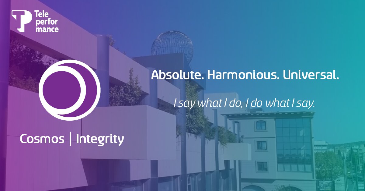 wearetpingreece's tweet photo. Integrity is at the core of everything we do. At Teleperformance, we value being absolute, harmonious, and universal. Discover more about our values: https://t.co/O0940aH8XU
#Integrity #TeleperformanceGreece #TPGreece #TPValues https://t.co/6OLDGpD7pQ