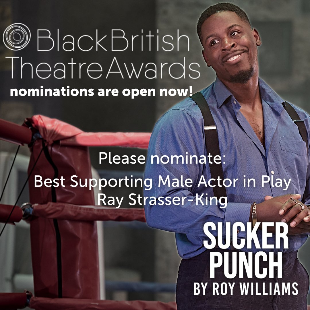 Queen's Theatre Hornchurch (@queenstheatreh) on Twitter photo The nominations for the <a href="/theBBTAs/">Black British Theatre Awards</a> are now open!
Vote for @Shemnmz_ for Best Male Lead Actor in a Play and <a href="/Chris_Alifoe/">C.A</a>, <a href="/WayneRollins14/">Wayne Rollins</a> or <a href="/RayStrasserKing/">Ray Strasser-King</a> for Best Supporting Male in a play for their roles in Sucker Punch!
Vote here: vote.blackbritishtheatreawards.com The nominations for the <a href="/theBBTAs/">Black British Theatre Awards</a> are now open!
Vote for @Shemnmz_ for Best Male Lead Actor in a Play and <a href="/Chris_Alifoe/">C.A</a>, <a href="/WayneRollins14/">Wayne Rollins</a> or <a href="/RayStrasserKing/">Ray Strasser-King</a> for Best Supporting Male in a play for their roles in Sucker Punch!
Vote here: vote.blackbritishtheatreawards.com