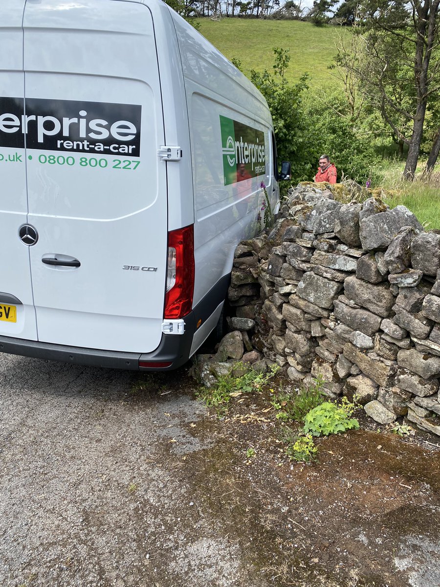 Bloggs79's tweet photo. @Enterprise someone driving one of your vans has just knocked our wall down. Can you help? https://t.co/S9PkKhLxXr