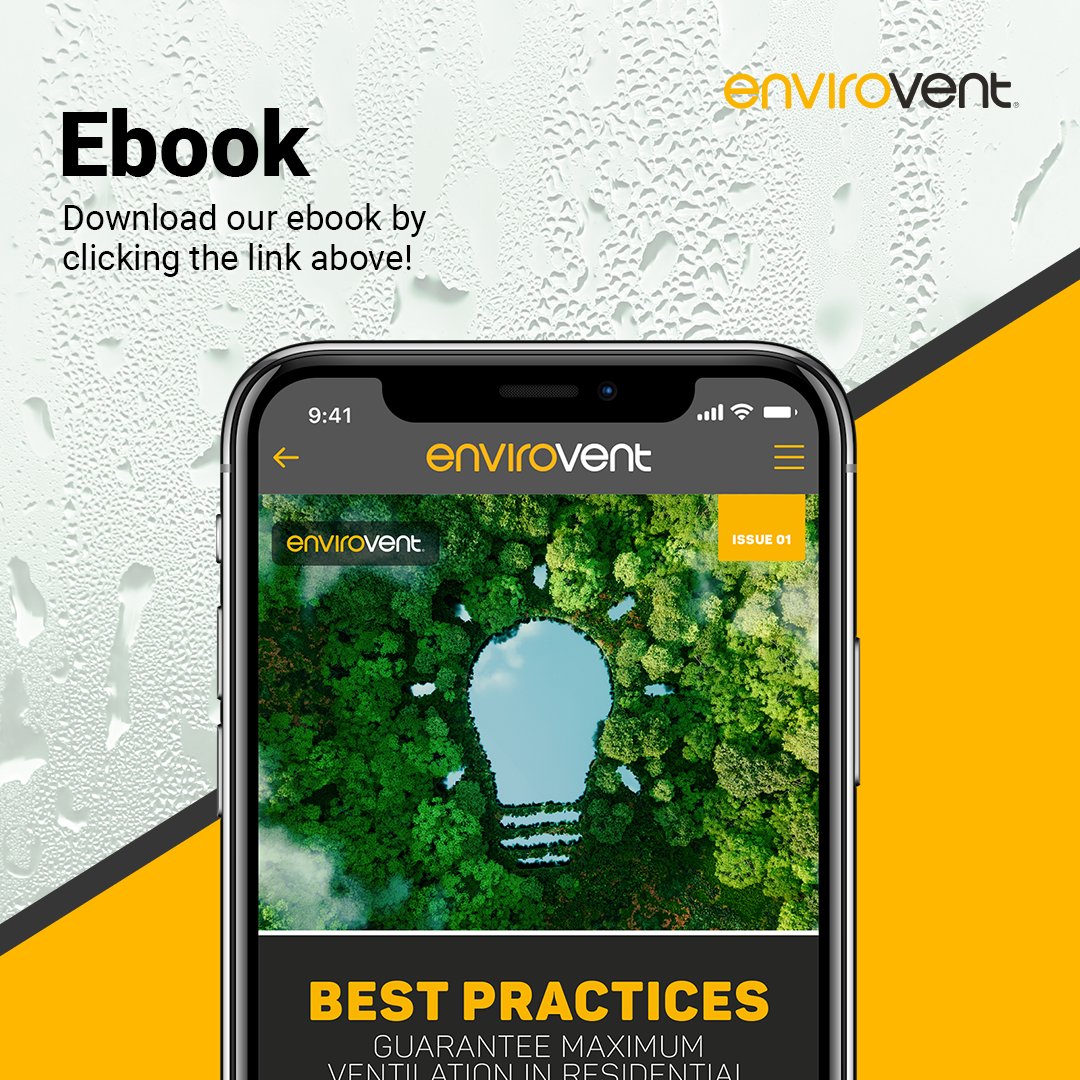 Did you know that we have a new Ebook relating to best practices, to guarantee maximum ventilation in residential projects, with sustainable energy? 💡  🍃 👉 Download it here: info.envirovent.com/residental-ven… #ResidentialProjects #SustainableEnergy