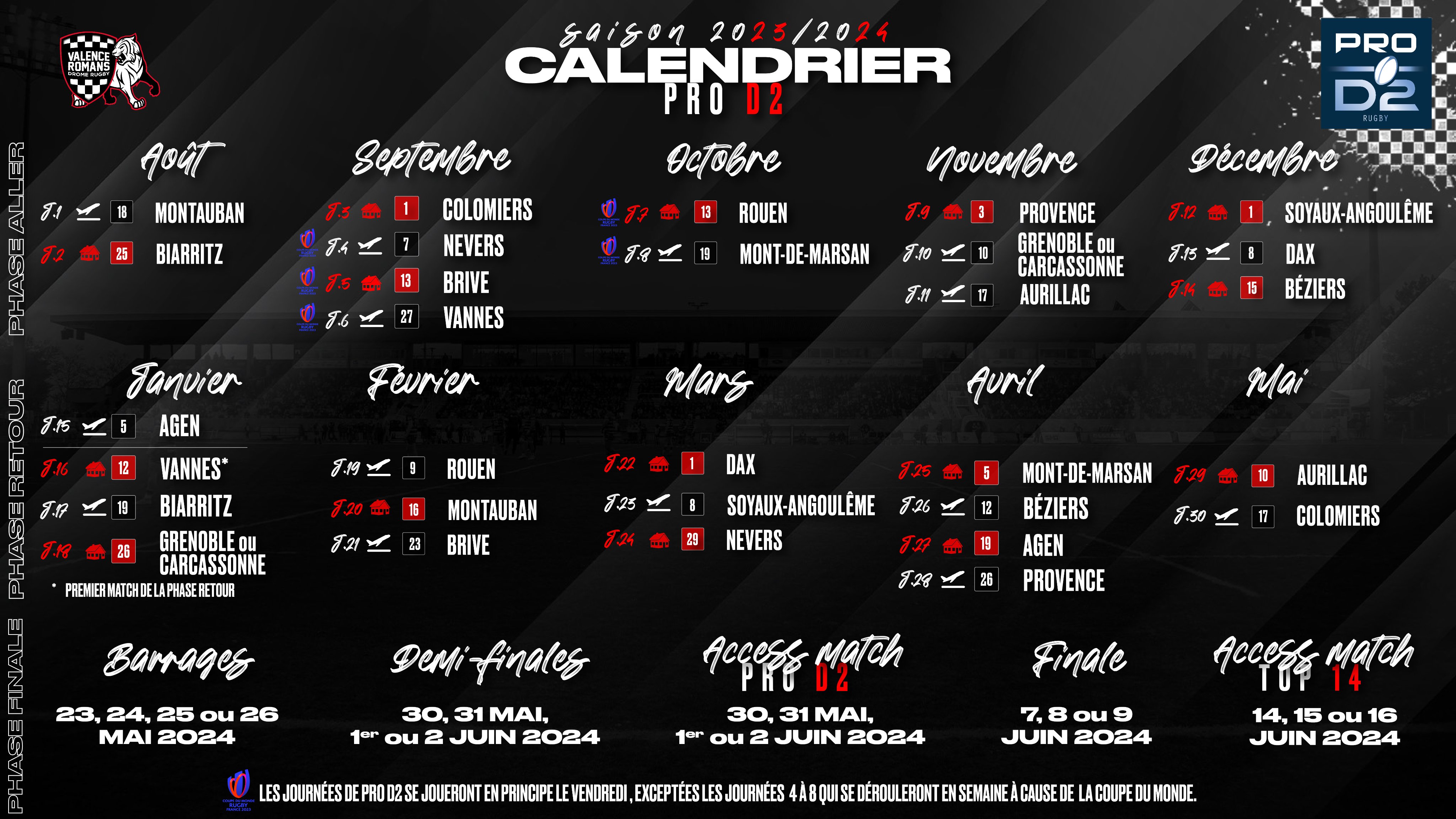 Vrdr Rugby Calendrier 