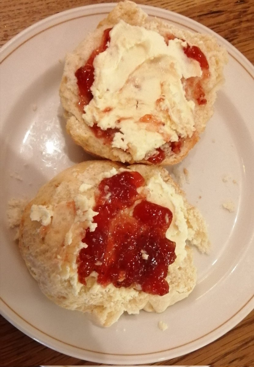 dneedham68's tweet photo. Which goes first, jam or cream?
I say be a rebel, and do both.
#CreamTea #Scone #JamOrCream #CreamScone #Devon #Cornwall https://t.co/3nBzEeCHiO