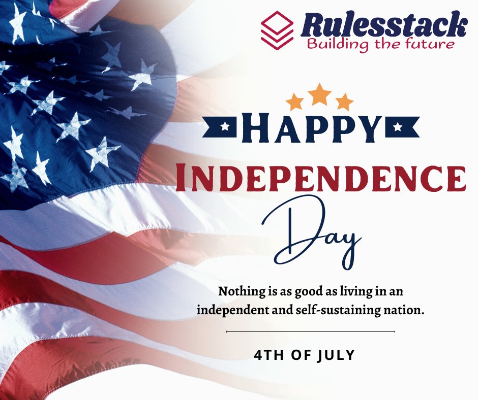 rulesstack's tweet photo. We wish all our partners, customers and friends from the USA a happy Independence Day!

#independenceday #usa #rulesstack https://t.co/ENuRJYu2cc
