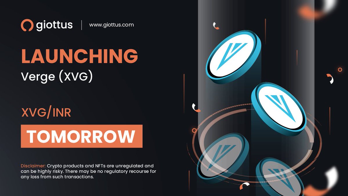 Giottus Welcomes $XVG: Explore its exciting use case and experience a new  era of user security-focused cryptocurrency. @vergecurrency #VERGE  #VERGEPAY #DigitalCurrency