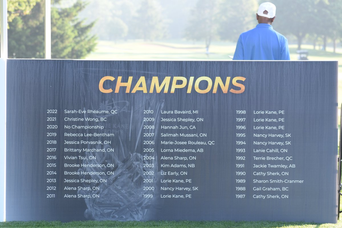 What a list of past champions at the @OROROwear PGA Women's Championship of Canada.
Who's going to add their name to the list this week?
Follow the leaderboard throughout today's first round from @KingsvilleGolf: https://t.co/s9nj8B0uWx https://t.co/UtTWBA9RYD
