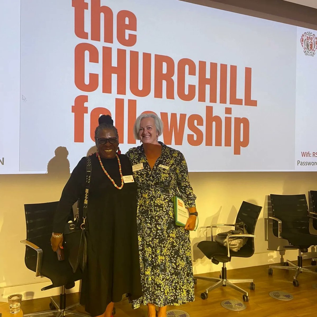 Last week, Yvonne Field OBE shared her story of the impact of her Churchill Fellowship with the new 2023 Fellows.

Around 120 new Fellows along with Churchill Trust staff and trustees were inspired by Yvonne's story.

#ConnectAndInspire2023