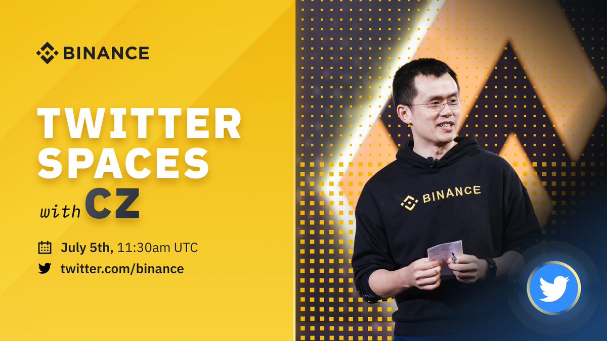 Join us tomorrow for an AMA with <a href="/cz_binance/">CZ 🔶 BNB</a>!  

🗓️ July 5, 2023 
⏰ 11:30 am UTC 
📍 Binance Twitter Spaces  

Be sure to raise your hand during the space to ask a question ✋