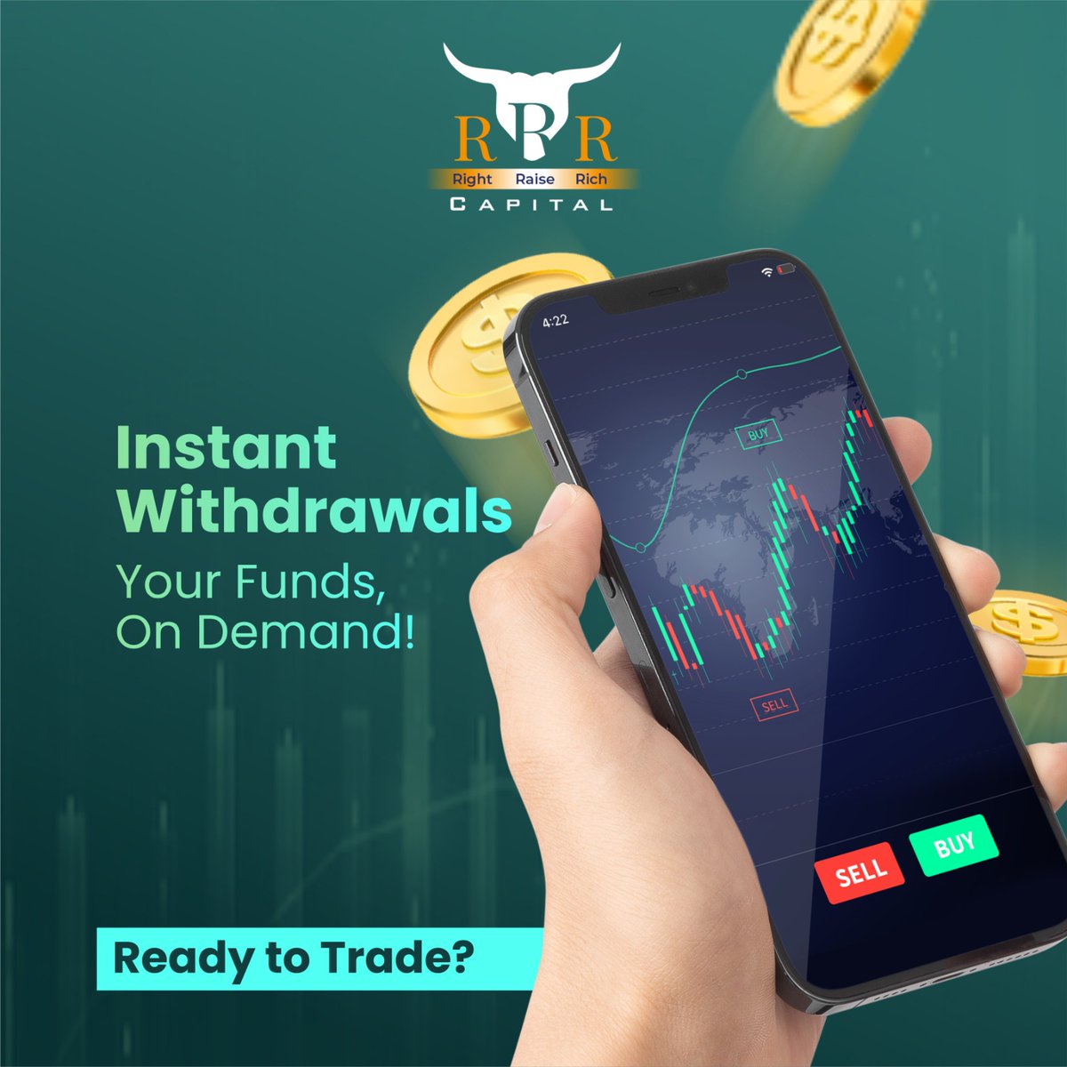 RRRCapitalFx's tweet image. Experience the convenience of immediate withdrawals, giving you full control over your funds whenever you need them. ⚡💰

Get started now with RRR and elevate your financial journey! 📈🚀

#InstantWithdrawals #OnDemandFunds #TradingOpportunities #FinancialFreedom #TakeControl