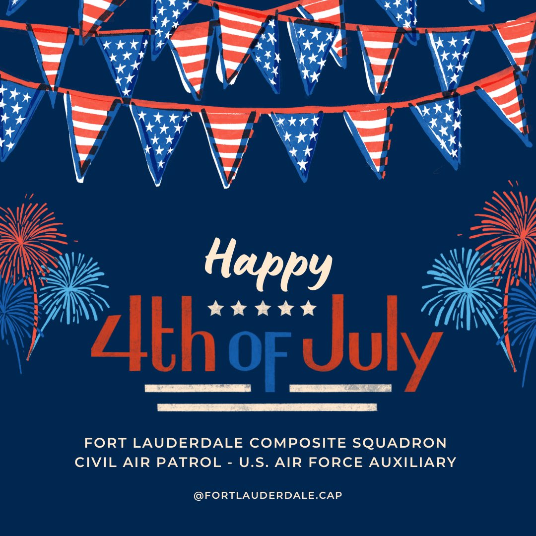 Happy 4th of July!!! 🇺🇸🎇🎆🗽
#CivilAirPatrol #GoFlyCAP  #TotalForce #FL337CAP #SemperVigilans #happyfourth #happyfourthofjuly #independenceday #4thofjuly