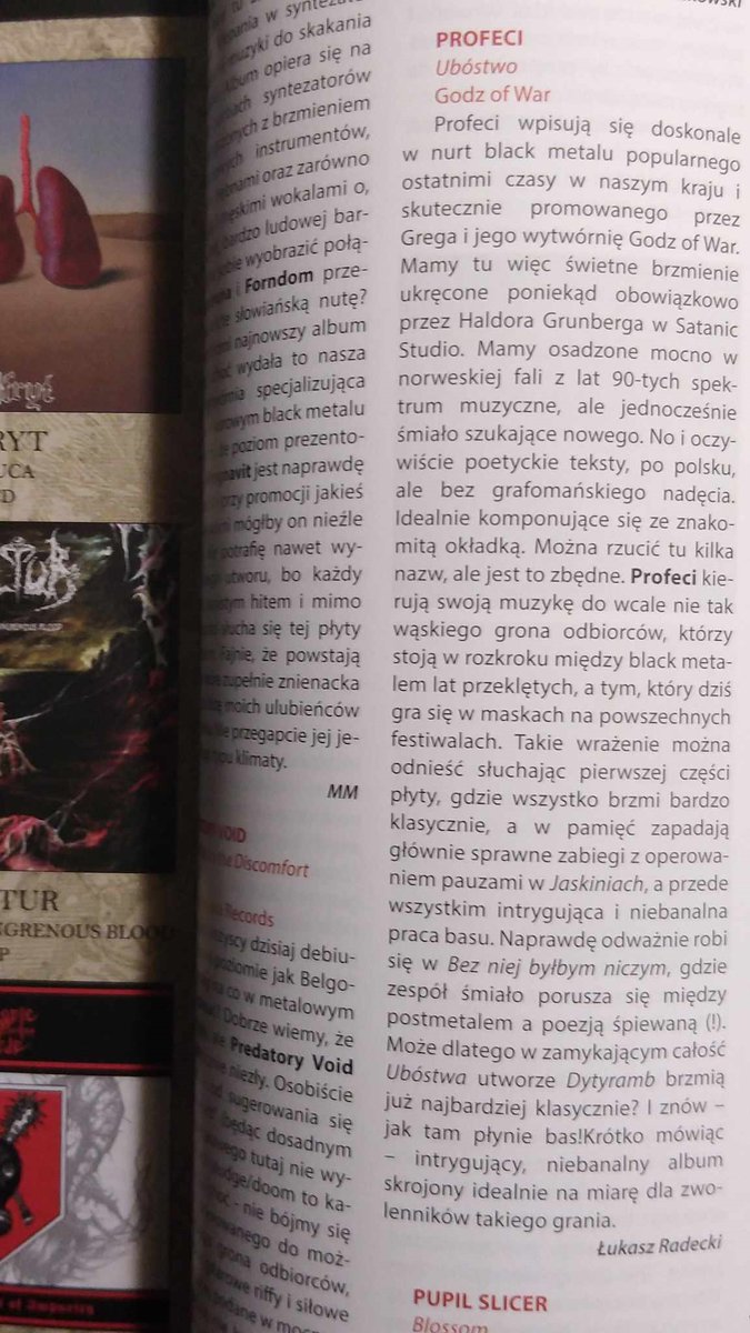 GodzOvWar's tweet photo. Reviews of Profeci's new album in the latest issues of Musick Magazine and Noise Magazine.

#profeci #ubostwo #reviews #newalbum #blackmetal #musickmagazine #noisemagazine #godzovwarproductions https://t.co/H5aINgSup5