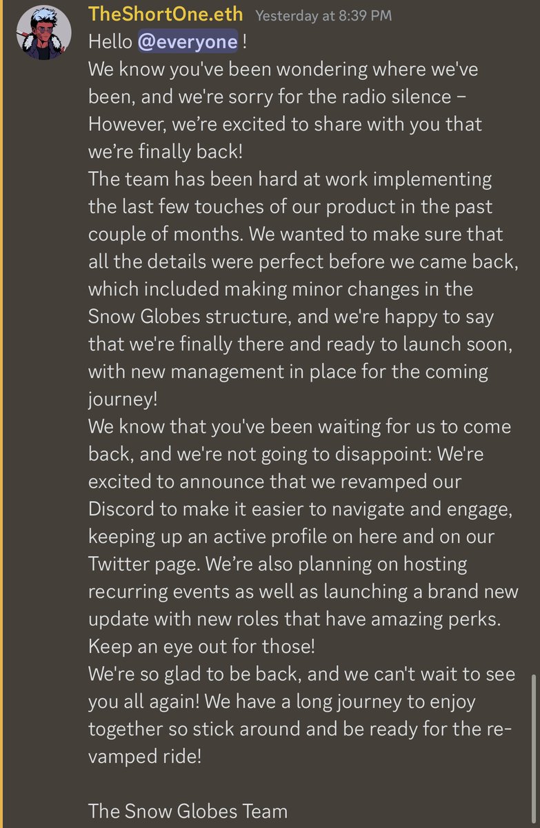 Guess who's back! 😎😎
discord.gg/8SaN79v2gU

#ADA #Cardano #CNFT #CNFTCommunity #CardanoNFT #CardanoCommunity #SnowGlobeCities