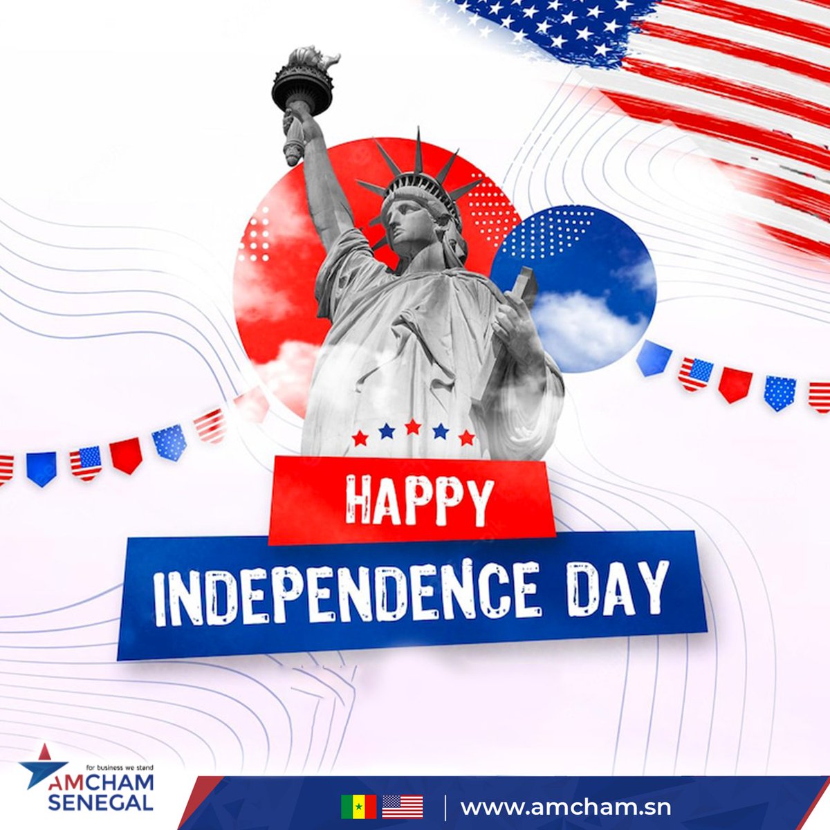 AmchamSenegal's tweet photo. Happy Independence Day to all Americans.

#Amchamsn #4thofjuly #july4th #independenceday #senegal #USA https://t.co/rhEekM4sdg