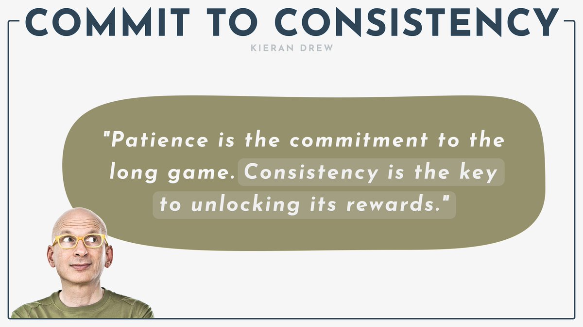 Commit to consistency. 

The best marketers don’t just turn up for a day. They turn up for a decade. They constantly innovate and serve their tribe.

Everyone wants to build the business of their dreams. 

But it’s relentless, focused action that makes it a reality.