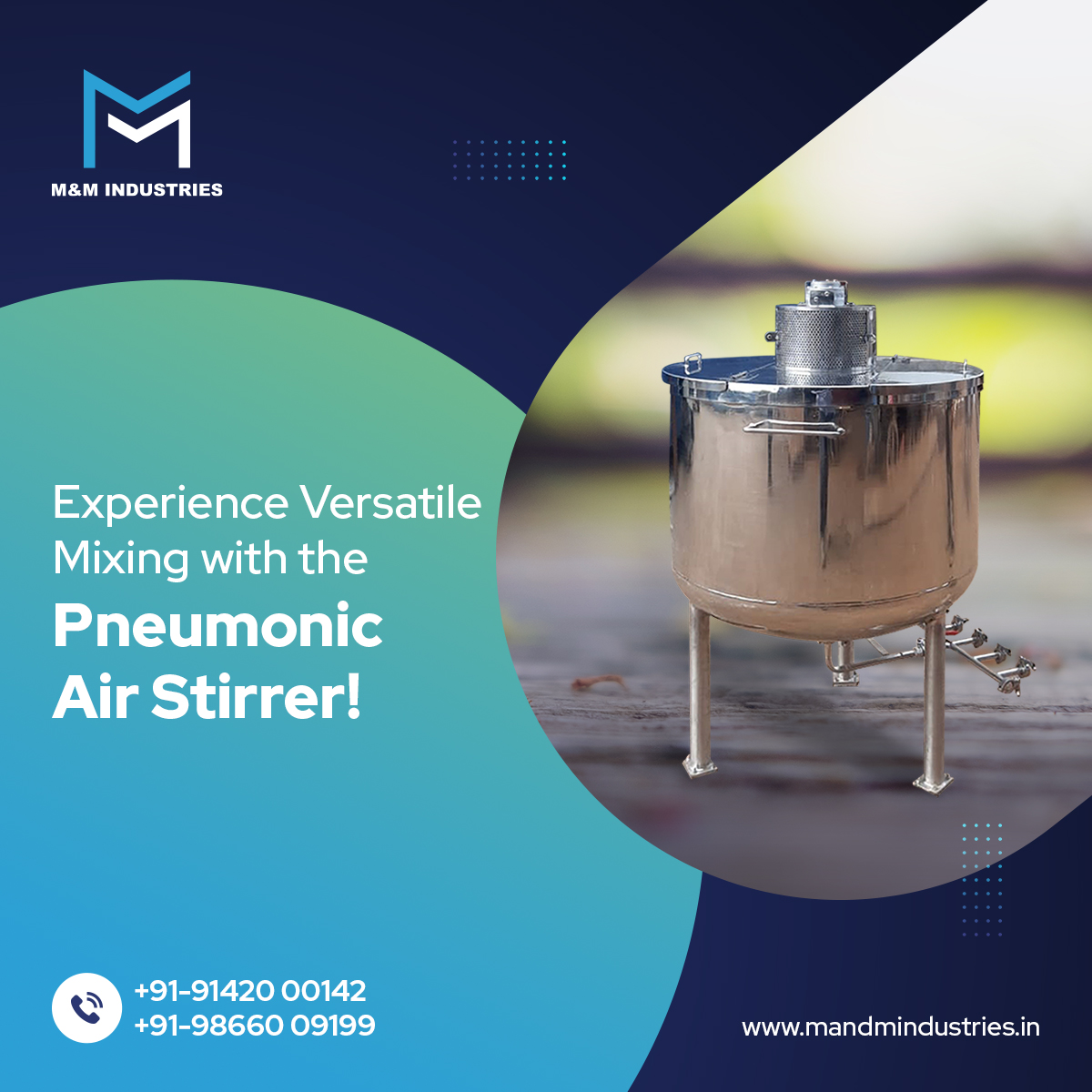From liquids to powders, the Pneumonic Air Stirrer handles a wide range of viscosities and densities effortlessly. Achieve consistent and homogeneous mixtures with ease, enhancing the quality of your products.

#AirStirrer #EfficientMixing #IndustrialInnovation #ProductivityBoost