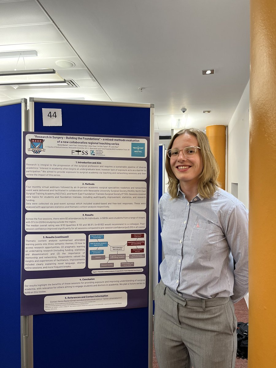 nestabaxter's tweet photo. A fantastic day on Saturday @RCSEd at the @FTSS_UK National Conference 2023. Thoroughly enjoyed the day, thank you to all involved. 

I also had the pleasure of presenting our poster, a big thank you to everyone who helped particularly @JohnAGMoir for your support! https://t.co/eXBc0KfwZ8