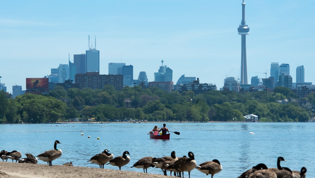 JaneBrownNews's tweet photo. Feelin' hot hot hot! Most of Ontario, including the GTA, under a heat warning for Tuesday &amp; Wednesday. Temps in the low 30s will feel closer to 40 due to humidity. #DrinkWater #StayCool #HaveFun 
https://t.co/QtwSPWS4nB https://t.co/oWlZr2aRNX