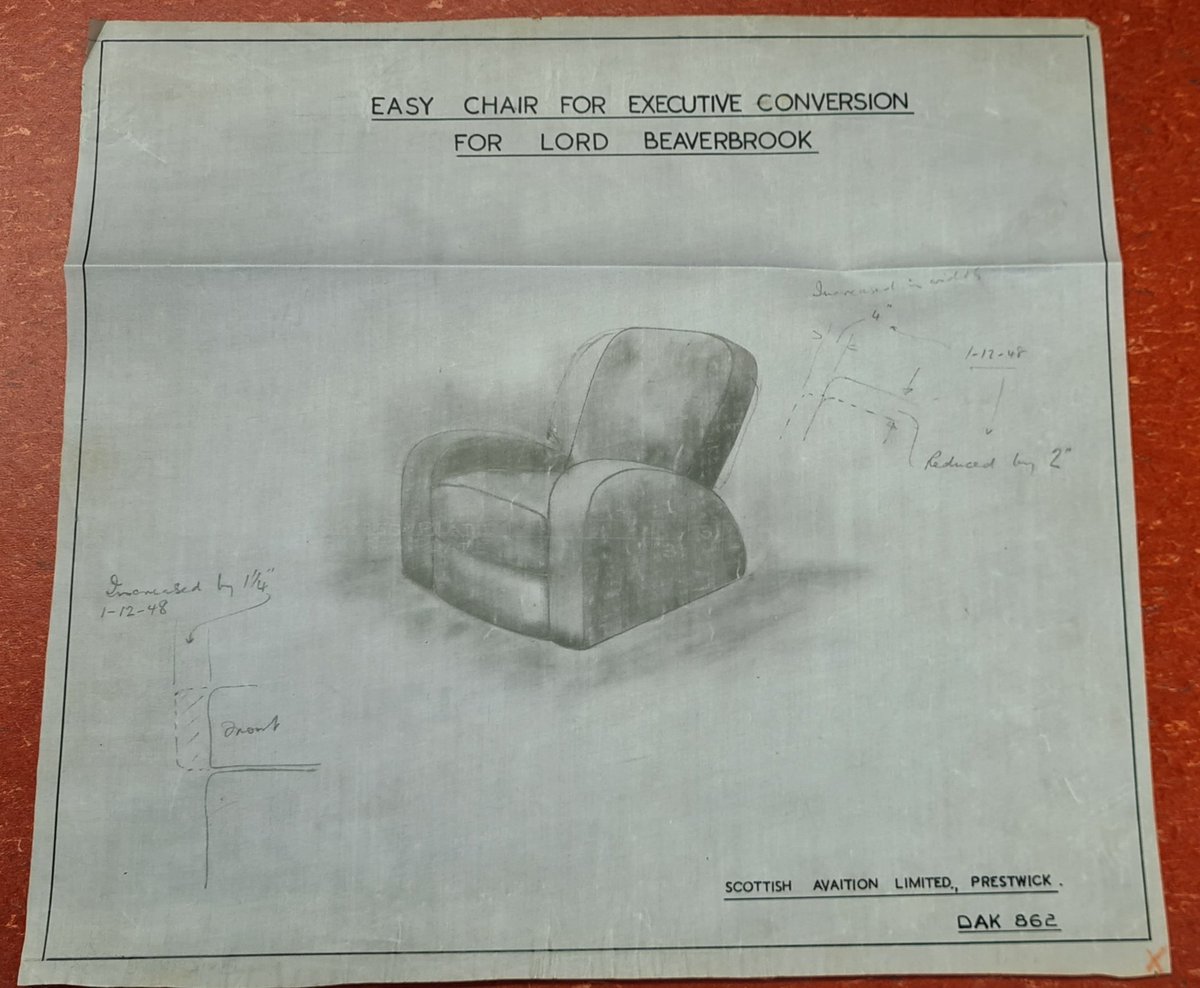 Lord Beaverbrook was Minister for Aircraft Production during the Second World War, but clearly liked a comfy seat in his executive Dakota aircraft @NtlMuseumsScot