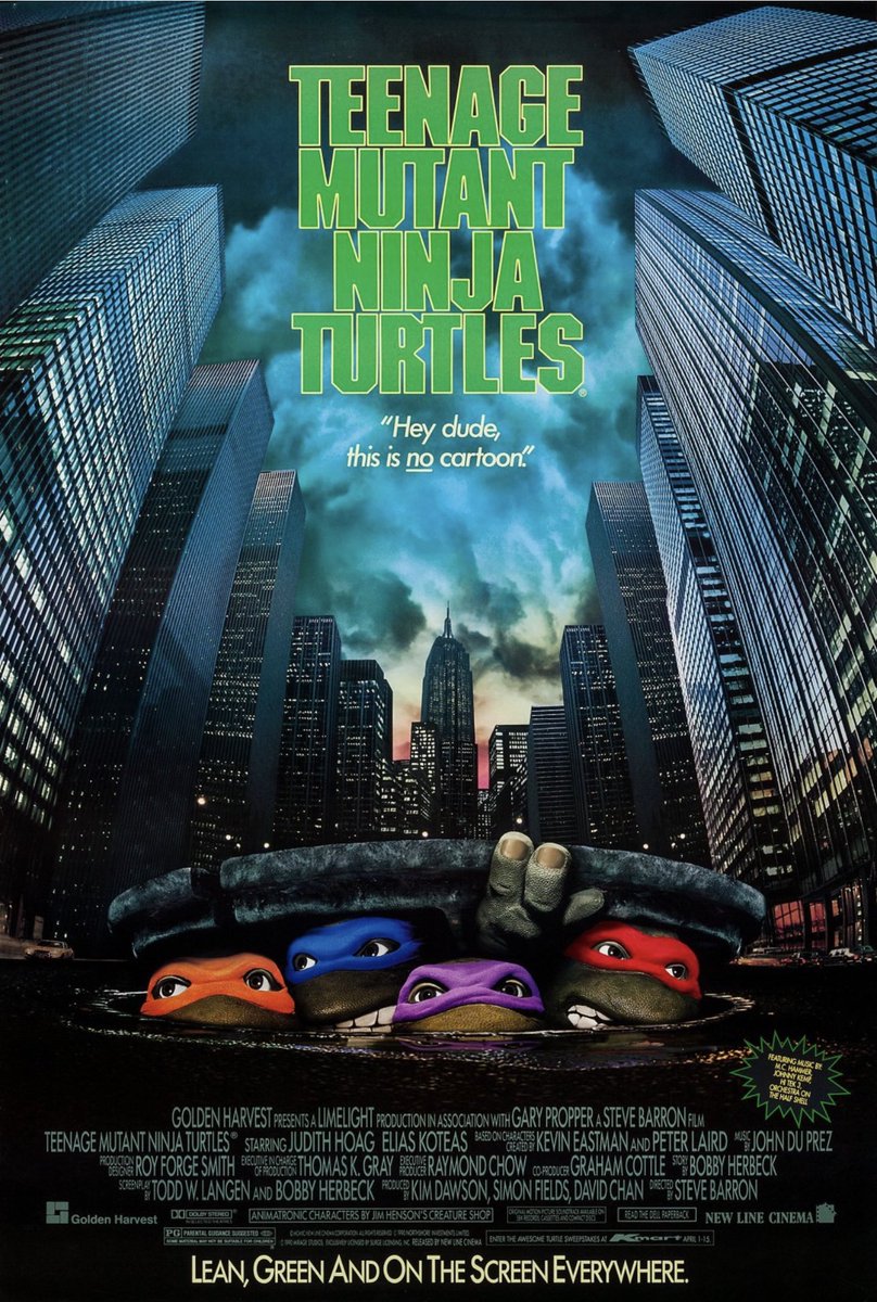 Our first feature this week is the 90s hit Teenage Mutant Ninja Turtles! 

#teenagemutantninjaturtles #90smovies #leonardo #donatello #michaelangelo #raphael #jimhensoncreatureshop #stevebarron #eliaskoteas #judithhoag #podcast #moviepodcast #tmnt #twodudesonedoublefeature