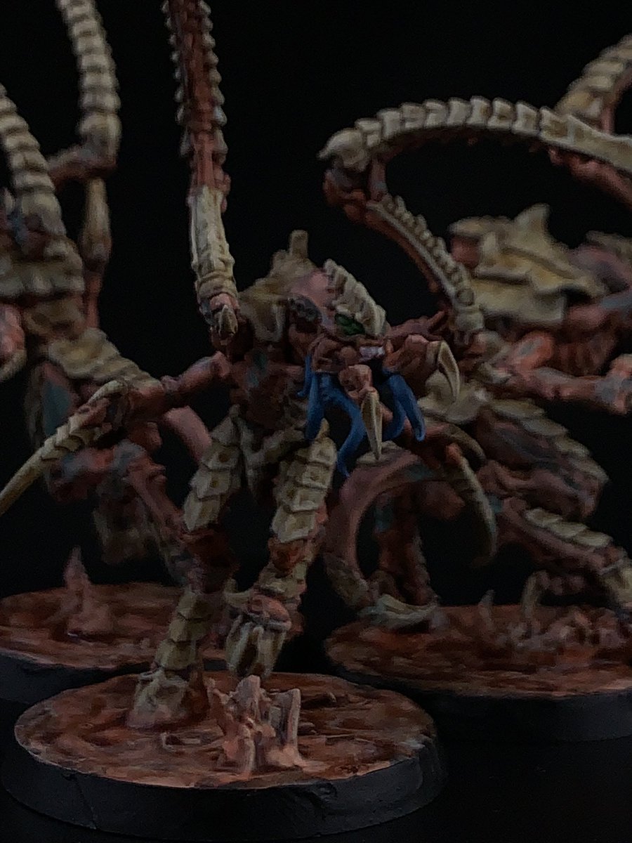 BionicSoup's tweet image. My completed Von Ryan’s Leapers from the leviathan box. Making steady progress! #WarhammerCommunity #warhammer40k #tyranids #warhammer