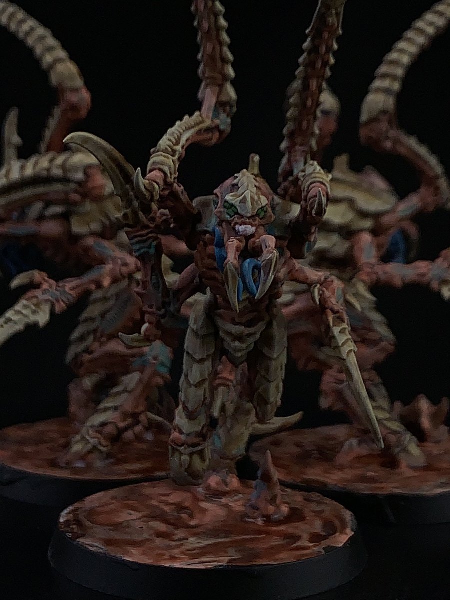 BionicSoup's tweet image. My completed Von Ryan’s Leapers from the leviathan box. Making steady progress! #WarhammerCommunity #warhammer40k #tyranids #warhammer