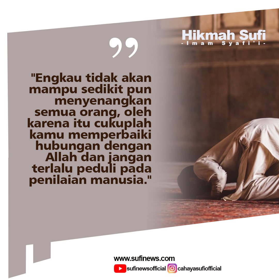 memperbaiki hubungan dengan Allah

#quote #quotes #quotesindonesia #quotesufi #hikmahsufi #sufi #katahikmah #katahikmahislami