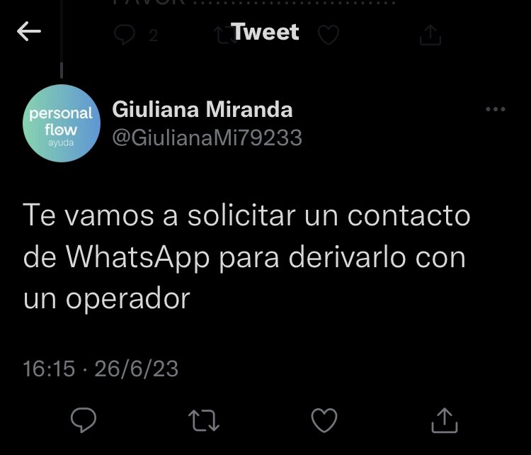 grillofernando's tweet photo. Ojo con la usuaria 🚨‼️@GiulianaMi79233 dice ser de atención al cliente de @PersonalFlow_At y no lo es!!! Te saca fuera de twittear y en red con otros personajes intentan ingresar a tus cuentas bajo engaño. https://t.co/HBxF6qofRH