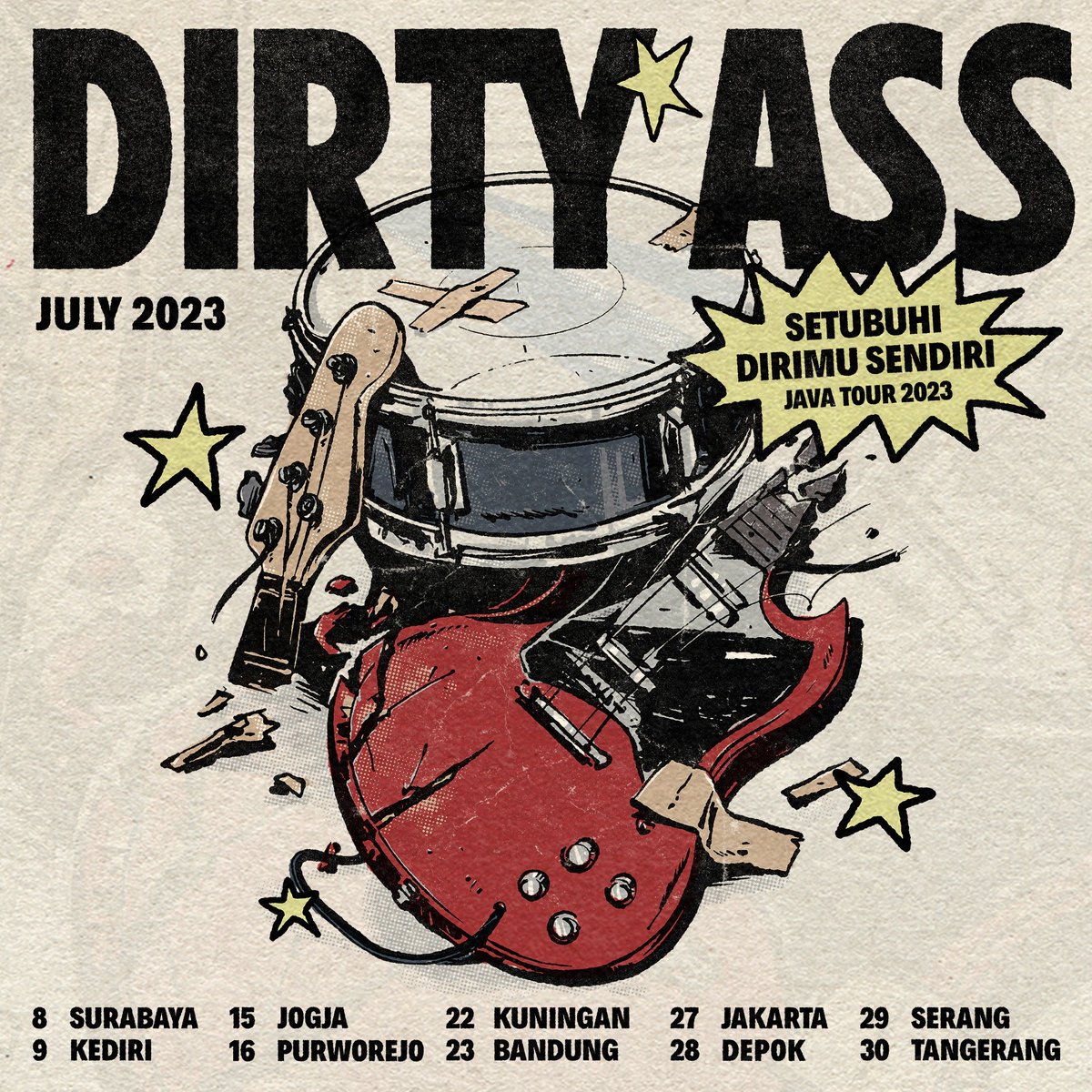 Gerrystones's tweet photo. Dirty Ass Java Tour 2023 untuk promo EP baru. Doain lancar brader. https://t.co/HK9MGZiHaM