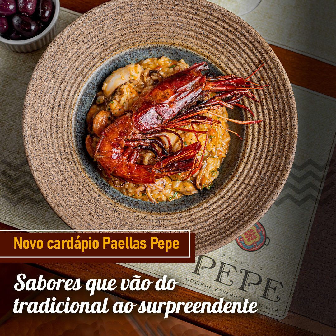 Descubra a diversidade de sabores que preparamos para você no novo cardápio do Paellas Pepe. Das tradicionais paellas aos arroces, bocadillos, ensaladas, pescados, carnes e pastas, temos opções para todos os paladares.

Faça sua reserva: paellaspepe.com.br.