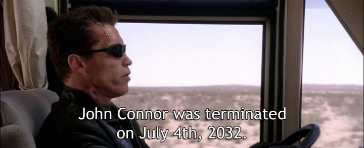 CineCalendar's tweet image. Jul 4th 2032 - After the events of #Terminator 2, John Connor was terminated on this day.

📽️📅 Terminator 3 (2003)

This timeline was erased/ignored and his termination date was changed in Terminator: Dark Fate (2019)