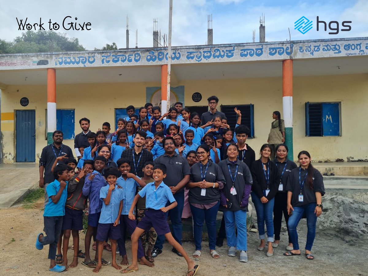 LifeAtHGS's tweet photo. Hunger should never be a barrier to education.

HGS volunteers joined @AkshayaPatra team in serving mid-day meals to children at Bandepalya Govt. School, Bangalore.

Join the cause, #JoinHGS: https://t.co/rf5QwHzZX9

#LifeAtHGS #TeamHGS #WorkToGive #HumansOfHGS #HGSIndia #India https://t.co/iYfy1gOSvq