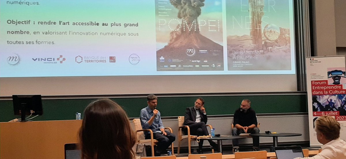 C'est parti pour le Forum Entreprendre dans la Culture qui se déroulera jusqu'au 6 juillet 2023 à l'ENSA Paris-Belleville
👉 …umentreprendreculture.culture.gouv.fr

#EntreprendreCulture
#CréationNumérique
#France2030
#IA
#SpectacleVivant
#DéveloppementDurable
#Cinéma
#Musique
#Architecture