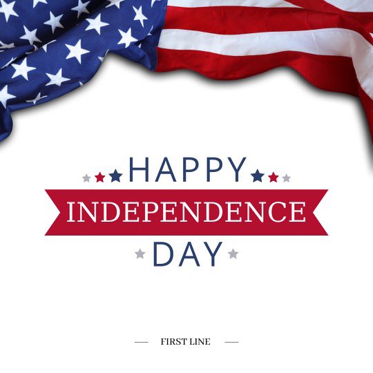 FirstLineUS's tweet image. Happy 4th of July from the First Line team. 🇺🇸 
“Land of the free, because of the brave.”