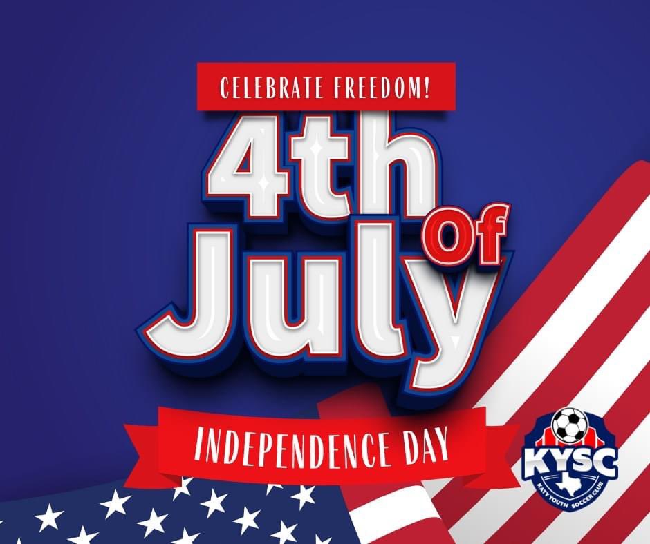 KYSCsoccer's tweet photo. On this festive occasion, we wish you all a day filled with joy, laughter, and memorable moments. Stay safe and enjoy the fireworks!

#happy4thofjuly #katyyouthsoccerclub #kysc #soccerlove #independenceday https://t.co/5dopOgSXoz