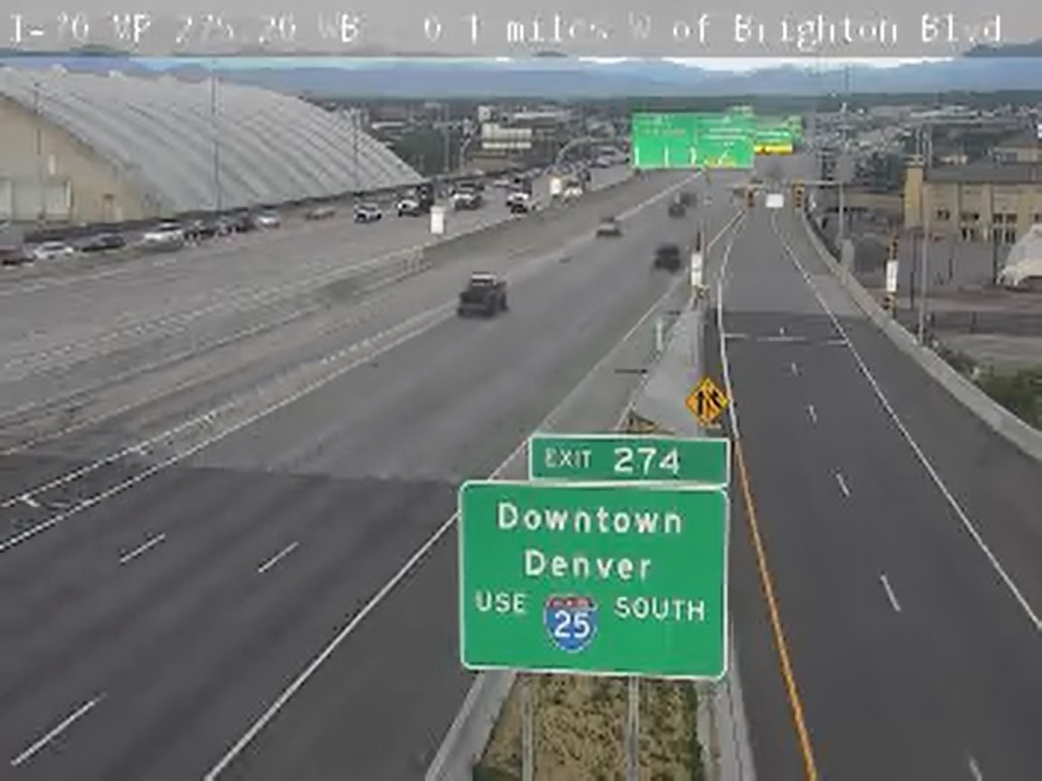 EB 70 remains closed at Brighton Blvd due to the crash/shooting/DPD investigation. WB is open.

I would use NB 25 to EB I-76 then EB 270 over to I-70.