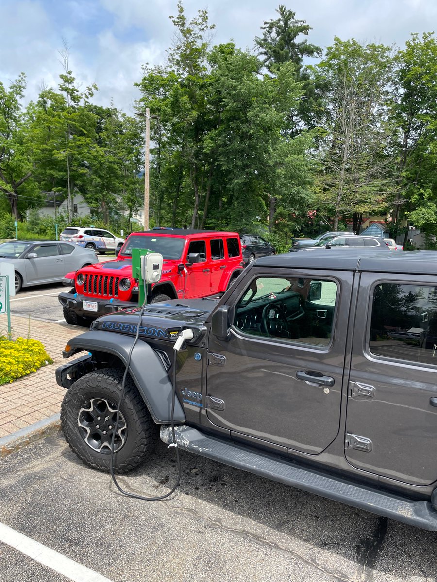 The future of #ev, #NH style. #4xe #NorthConway #Jeep