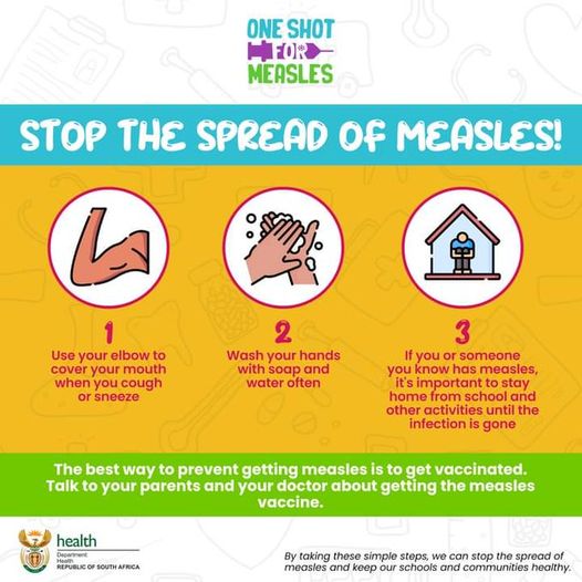 GCISSedibeng's tweet photo. Visit your healthcare provider today to get any immunisations you are missing. Call the National Health Hotline 0800 029 999 or WhatsApp "Help" 060 012 3456 for more information #OneShotforMeasles https://t.co/FvDP9TrBqm