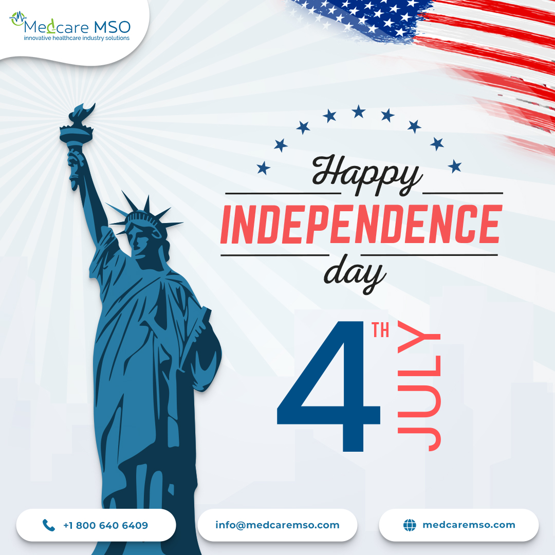 On this Independence Day, Medcare MSO extends warm wishes for a prosperous America. Together, let's chart a course for a thriving and successful future. Here's to an even brighter tomorrow for our nation! 
#July4th #IndependenceDay #MedcareMSO #BrightFuture