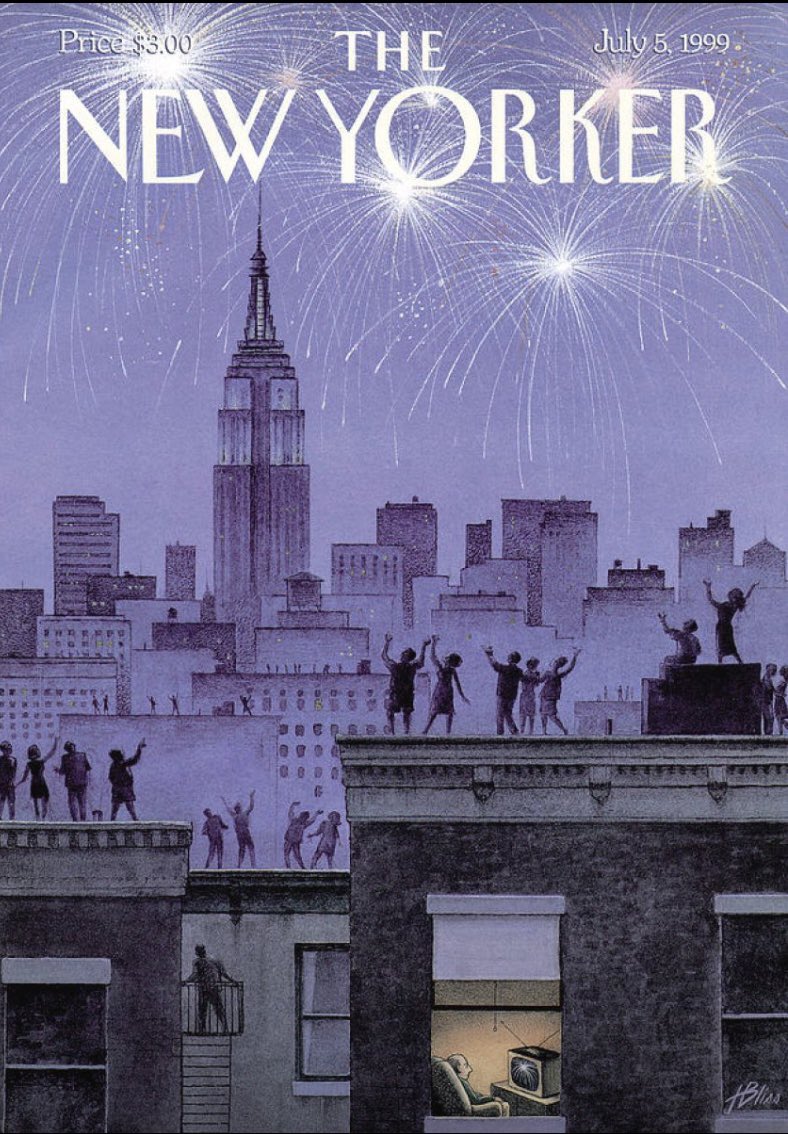 “Independence Day,” 

by Harry Bliss, from 1999
Sublime 💎💎💎💎

#NewYorkerCovers 
@NewYorker 

#4thofJuly ❤️🇺🇸