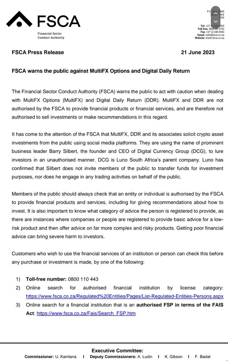 upwcapital's tweet photo. MultiFX Options & Digital Daily Return Warning
#upwcapital #scamalert #scams #forexscam #tradingfx #fx #crypto #bitcoin #btc #multifxptions #multifx #scammers #tradingcrypto #tradingcryptocurrency #investingcrypto #investment #fxsouthafrica #forexsouthafrica https://t.co/DTPg3O8QYR