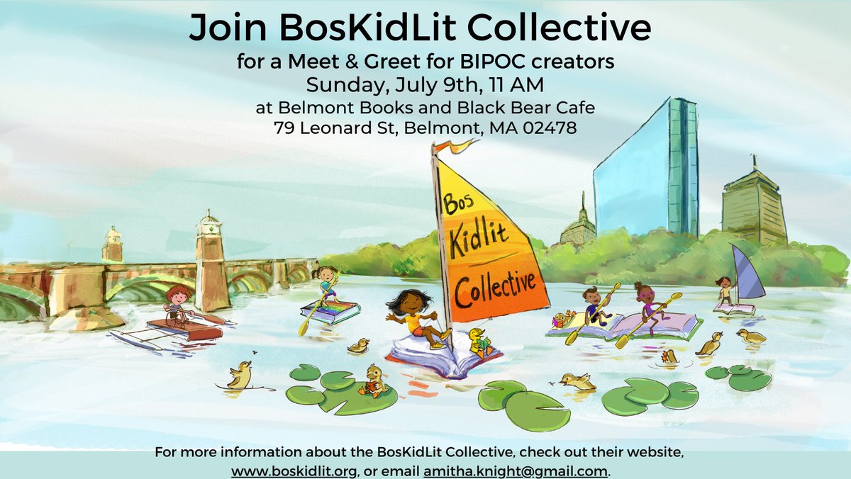 Happy 4th everyone! We're having our next #boskidlit collective #bipoc #kidlit #yalit #Illustrator meetup on Sunday 7/9 at 11am  <a href="/belmontbooks/">Belmont Books</a>. I hope you can join us!