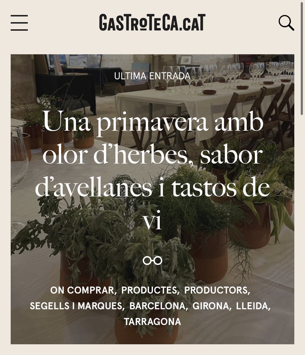 ☀️No ens amaguem pas, la #primavera ens agrada i ens agrada també viure-la amb intensitat. 

Per això, aquests mesos de maig i juny han estat moguts a La Gastroteca, ja que hem organitzat i hem participat en actes i activitats plens de sabors i aromes 👇

gastroteca.cat/blog/una-prima…