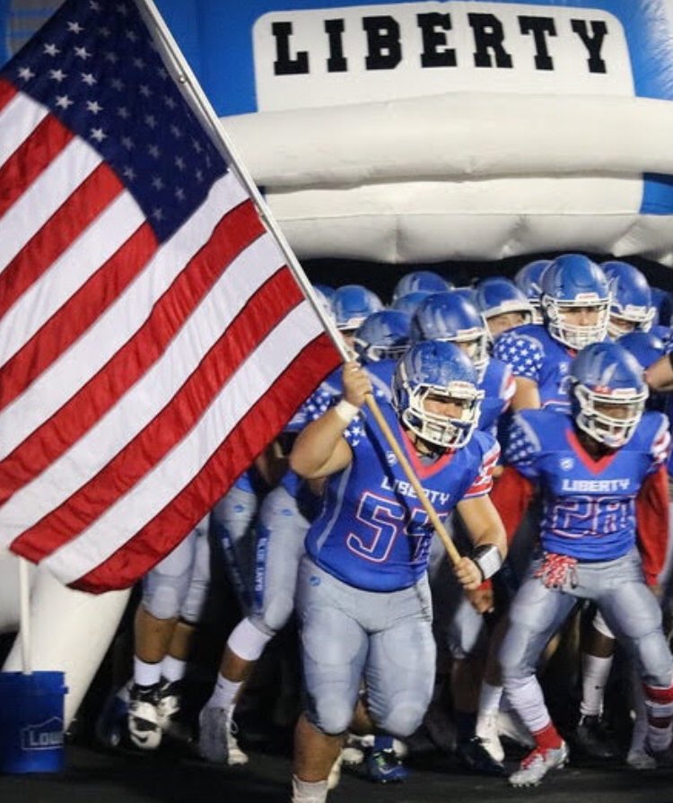 "That among these are Life, Liberty and the pursuit of Happiness.”  Happy 4th of July from Liberty Football!