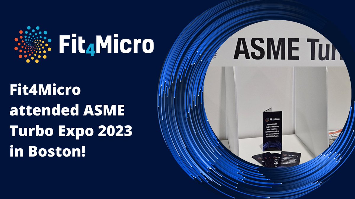 ⚙ Last week, the Fit4Micro project attended the ASME Turbo Expo Conference, in Boston!

👉🏼 Our Project Coordinator, Michel Delanaye from MITIS attended the Conference together with @umons 
and Ward De Paepe.

Find out more about our latest activities: fit4micro.eu