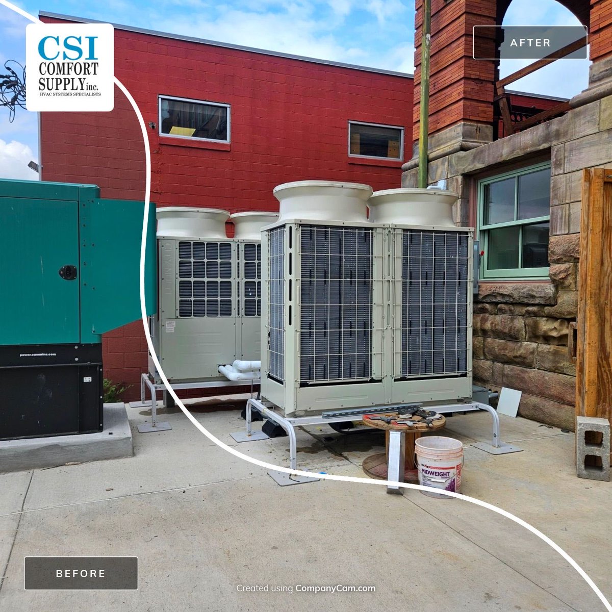 davecsi's tweet photo. Chalfant Hall ⁦@CCAC⁩ features super high Efficiency ⁦@MitsubishiHVAC⁩ vrf 36 tons plus LEV kits! https://t.co/jhCC336Y2K