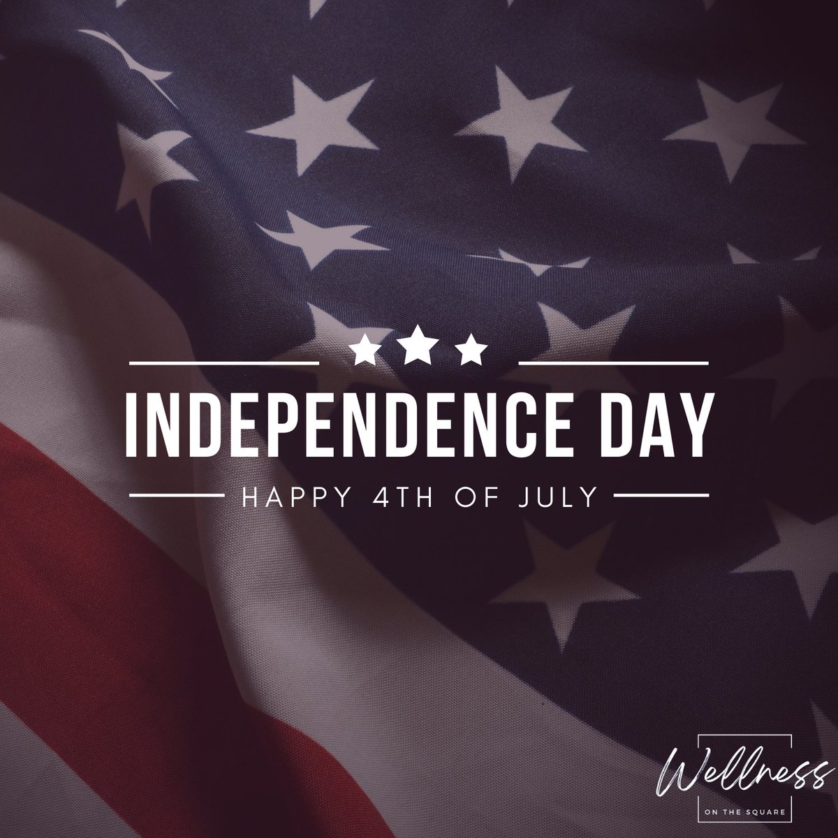 Wellness_OTS's tweet photo. Happy Independence Day from Wellness on The Square! 🇺🇸

We hope you have a fun and safe holiday! 

#wellness #health #weightloss #marietta #mariettasquare #semaglutide https://t.co/0fidPAsfO9