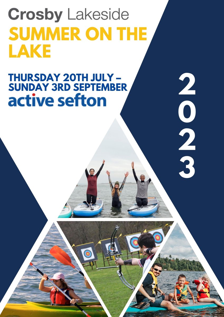 activesefton's tweet photo. Are you looking for activities for young people this summer? 

Have you thought about Crosby Lakeside Adventure Centre 

🗺️The Esplanade, off Cambridge Rd, Waterloo, Merseyside L22 1RR.  Tel: 0151 966 6868

https://t.co/C9aN7ZOiAt https://t.co/mDIkL5X8vj