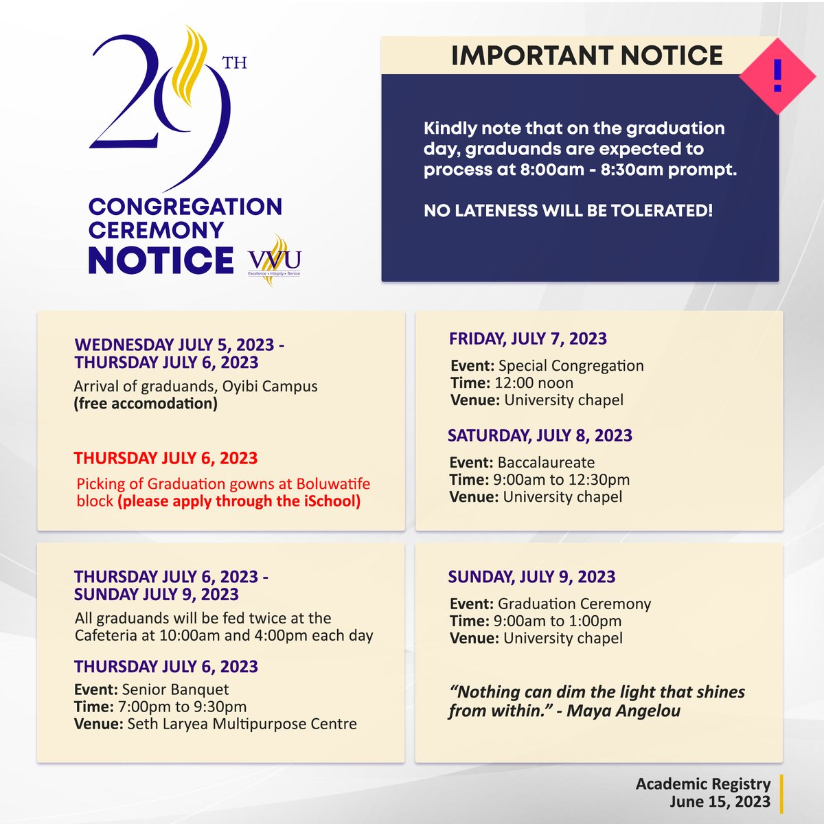 VVUniversity's tweet photo. #SaveTheDate
#29thcongregation
#valuebasededucation https://t.co/IgU8RB83O9
