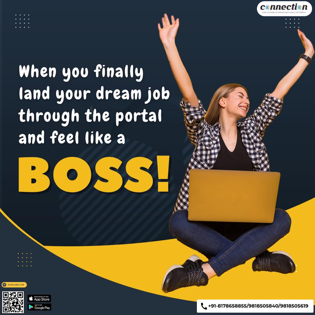 connectionwala's tweet photo. When you finally got your dream job in media industry you were like that I m the BOSS.
#connectionmedia #mediajobs #jobsfair #instagood #tweet #productionhouse #casting #bollywood #hollywood #hollywoodstudios #rajstudio #bhattstudios #filmyworld https://t.co/LPpSMJbhxJ